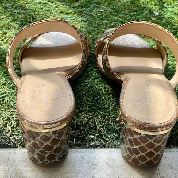 Vanilla Moon Animal Print Block Heel Slider Sandals. Euro size: 36 - Picture 4 of 11